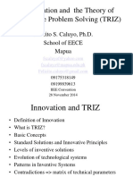 Innovation and The Theory of Inventive Problem Solving TRIZ