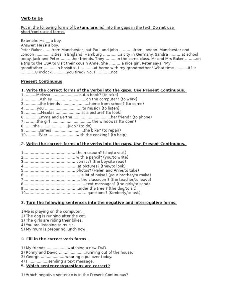 Present Continuous - Simple  Ellipsis  Grammar