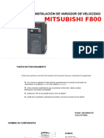 Instalación y programación de variador de velocidad Mitsubishi F800 de menos de