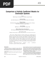 Comparison of Activity Coefficient Models For Electrolyte Systems