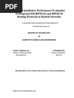 A Detail Qualitative Performance Evaluation of Integrated EIGRP/IS-IS and RIP/IS-IS Routing Protocols in Hybrid Networks