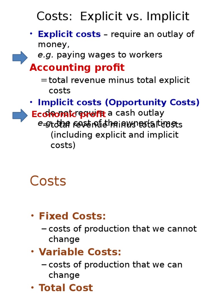 Cost Analysis: Explicit vs. Implicit | PDF | Marginal Cost | Average Cost