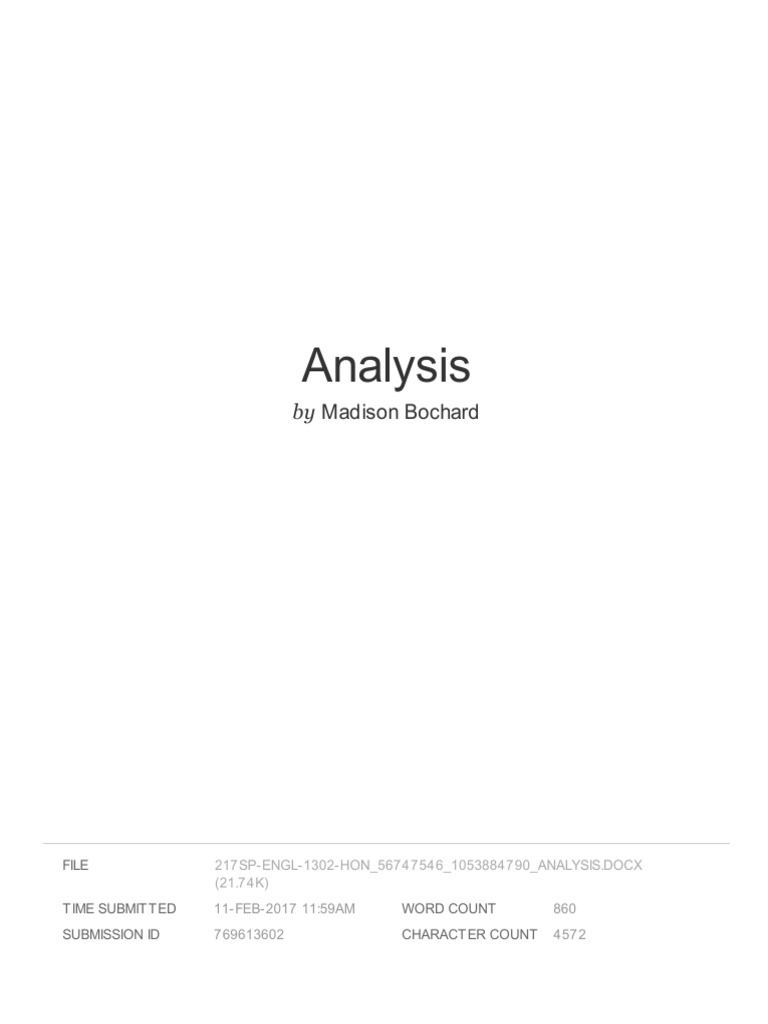 Analysis | PDF