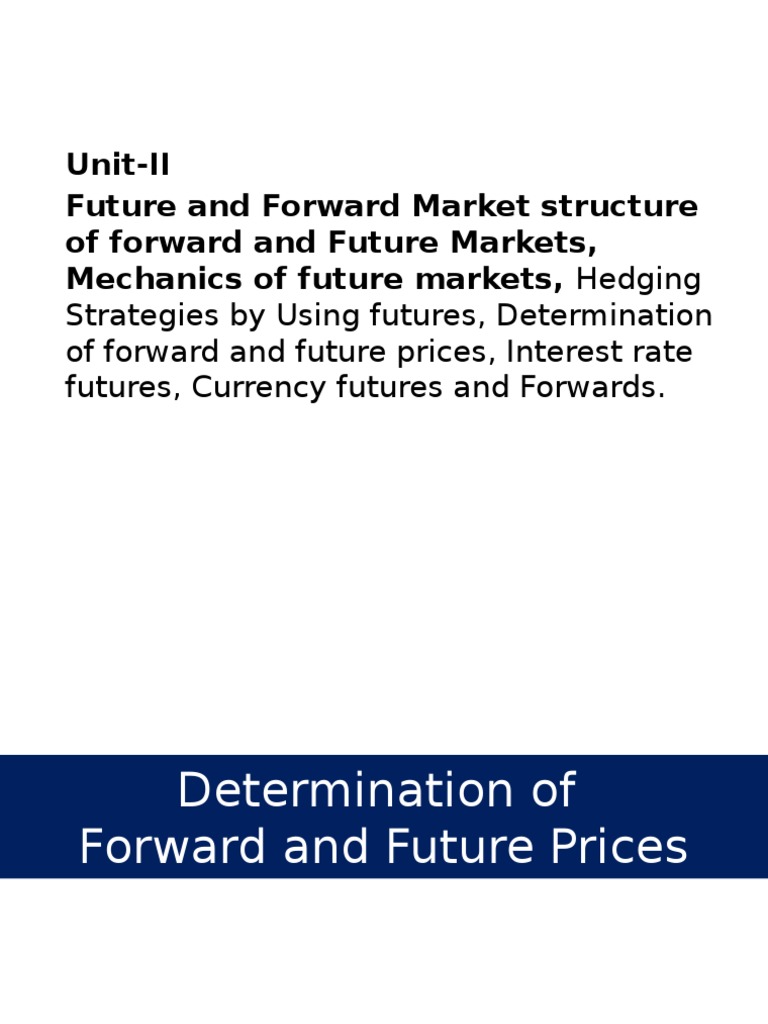 Forward Price Determination and Theories | PDF | Futures Contract ...