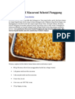 Resep Spesial Macaroni Schotel Panggang