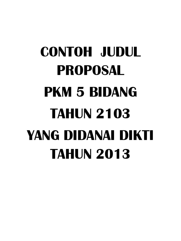 Contoh Judul Pkmpdf