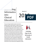 Embedding Informatics into Clinical Education