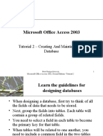 Microsoft Office Access 2003: Tutorial 2 - Creating and Maintaining A Database