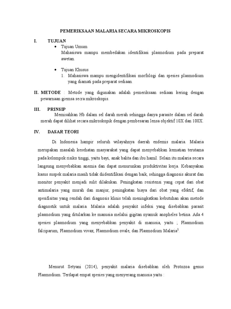 Identifikasi Plasmodium