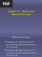 Chapter 15 - Analysis and Impact of Leverage