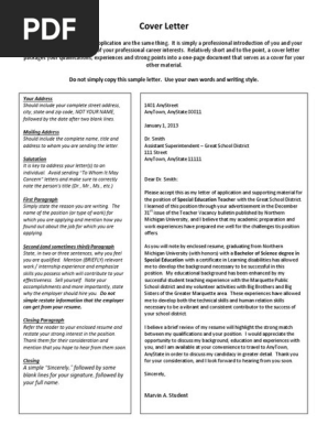 Cover Letter 2