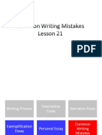 Common Writing Mistakes Lesson 21