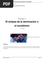 El eclipse de la dominacion o el socialismo.