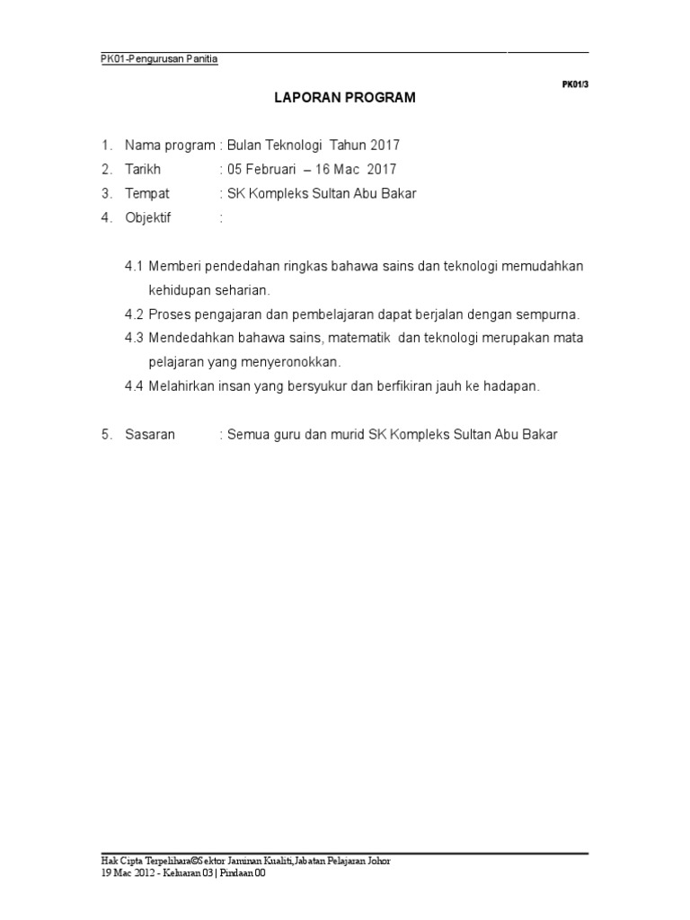 Laporan Minggu Sains 2017