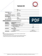 Garlock 22 Red SBR Rubber Sheet Data Sheet