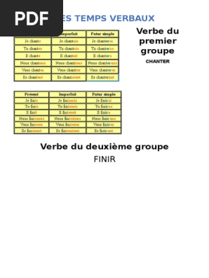 Cf Les Temps Verbaux Pdf Verbe Typologie Linguistique