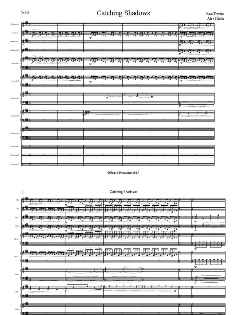 Catching Shadows For Front Ensemble | PDF