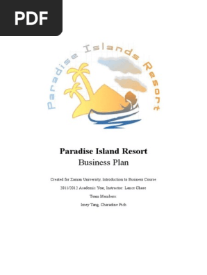 Paradise Island Resort a Completed Business plan