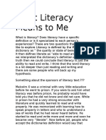 What Literacy Means To Me Draft 2