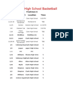 Clark Schedule Freshman A