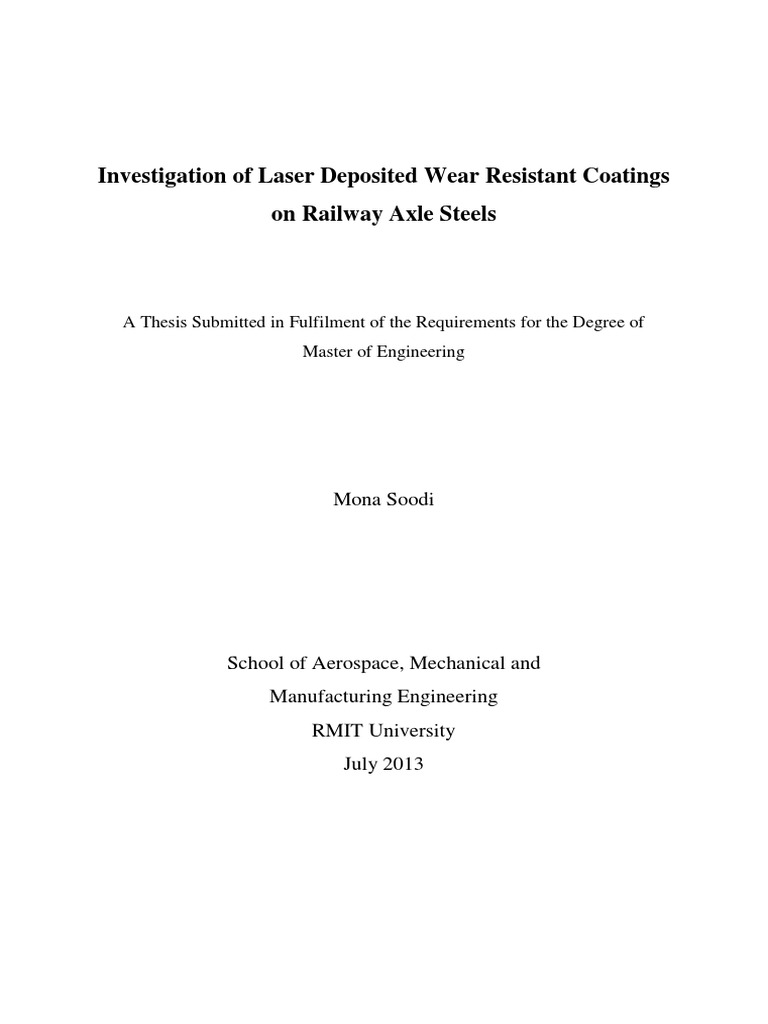 RMIT Laser | PDF | Fatigue (Material) | Strength Of Materials