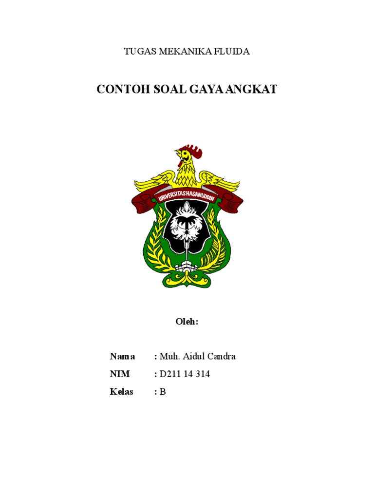 Contoh Soal Mekanika Fluida Gaya Lift (Angkat)