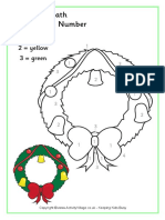 Colour by Numbers Christmas Wreath-Uk PDF