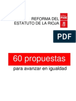Reforma del Estatuto de Autnomía de La Rioja. 60 propuestas para avanzar en la igualdad