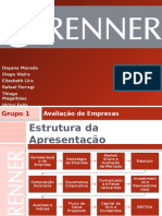 Avaliação de Empresas Lojas Renner