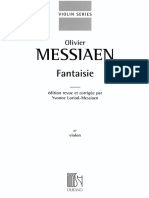 Messiaen Fantaisie - Violin Part