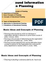 Report On Planning