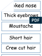 Hooked Nose: Moustache Thick Eyebrows