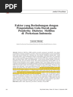 Faktor Yang Berhubungan Dengan Pengendalian Gula Darah Pada Penderita Diabetes Mellitus