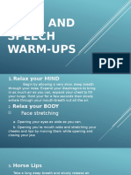 Voice and Speech Warm-Ups