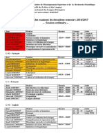 Planning Des Examens