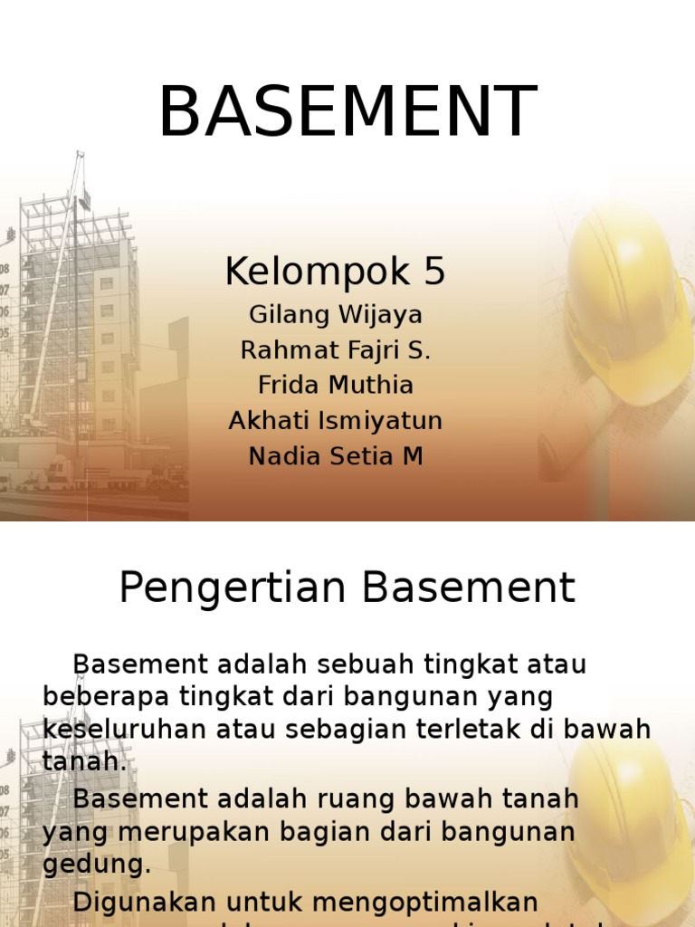 Pengertian dan Tipe Basement | PDF