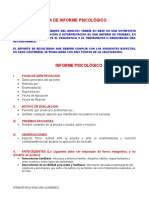 Informe Psicologico Formato