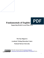 Fundamentals of English Writing: Supporting Details Lesson Plans (W4)
