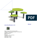 Table and Chair Set For Public Spaces