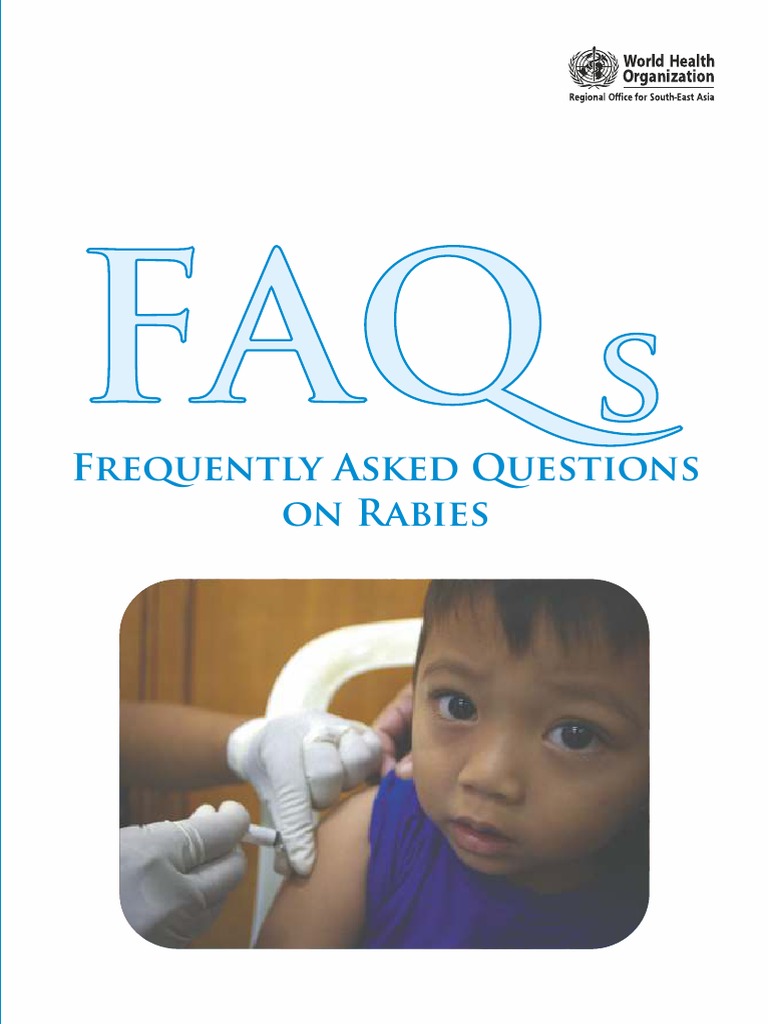 FAQ On Rabies WHO 2013 | PDF | Rabies | Vaccines