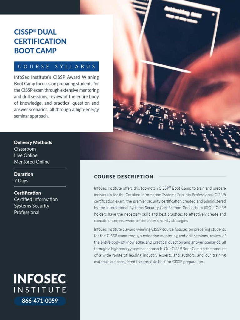 Infosec institute s 7 day cissp boot camp detailed syllabus pdf