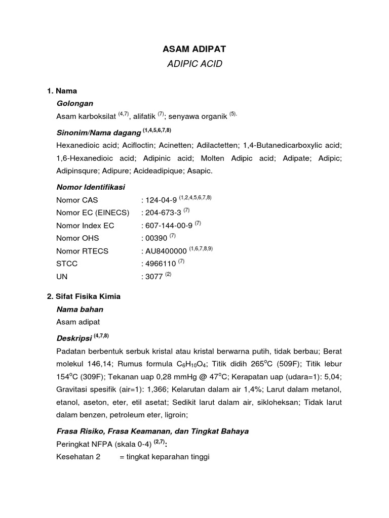 Asam Adipat - Upload PDF | PDF