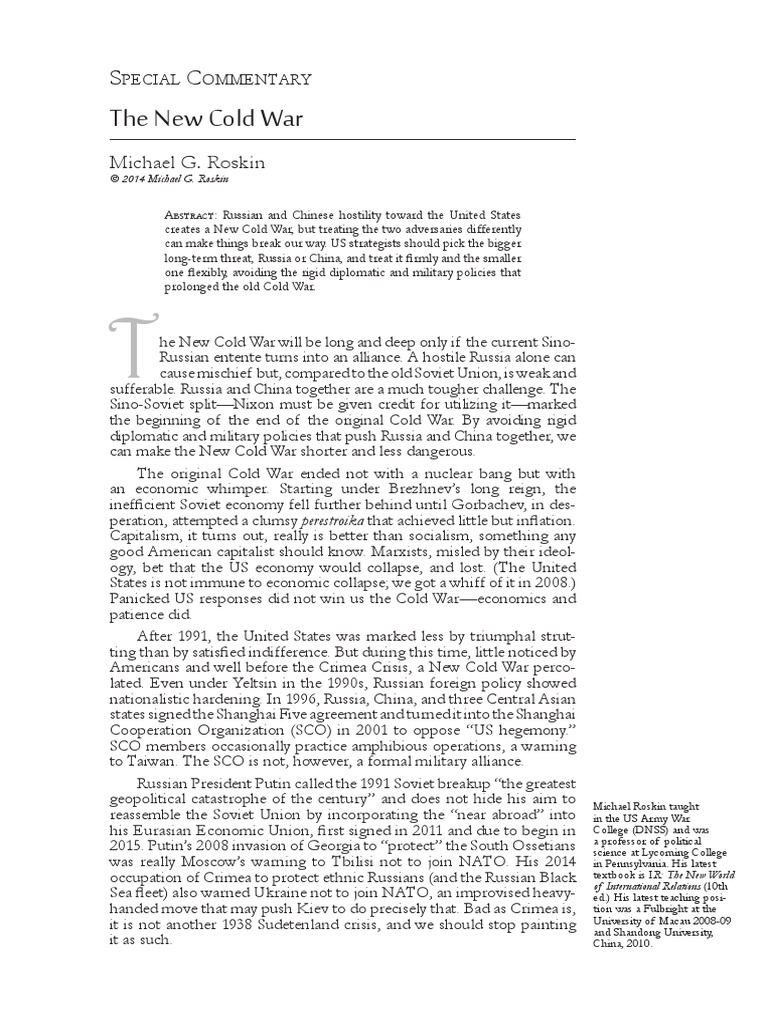 The New Cold War | PDF | Soviet Union | World Politics