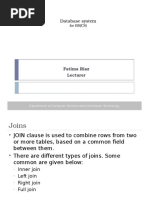 Database System: Fatima Riaz Lecturer