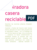 Aspiradora Casera Reciclable