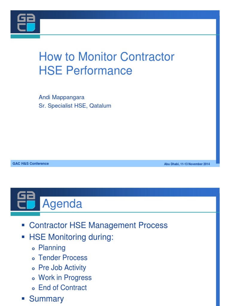 16 How To Monitor Contractor HSE Performance Qatalum PDF General