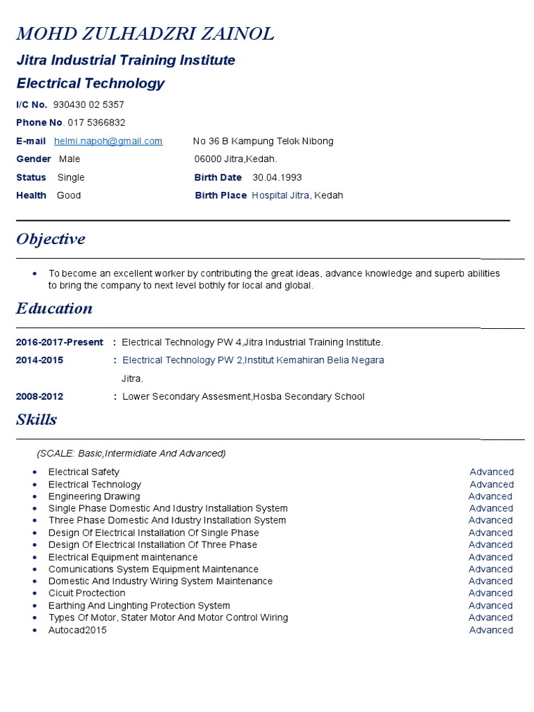Contoh RESUME | PDF | Electrical Wiring | Engineering