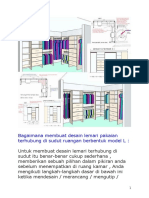 Bagaimana Membuat Desain Lemari Pakaian Terhubung Di Sudut Ruangan Berbentuk Model L