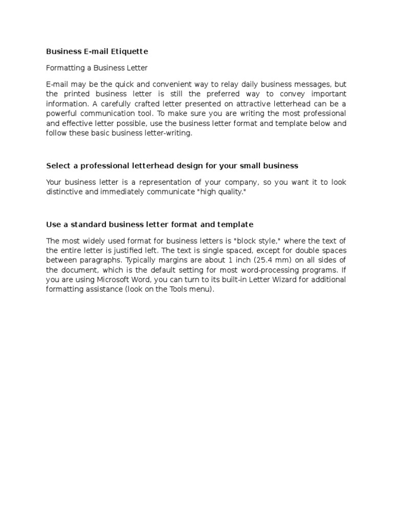 Effective Business Letter Writing Guide | PDF