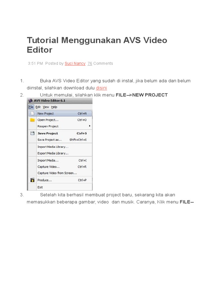 Tutorial Lengkap AVS Video Editor | PDF | Komputer